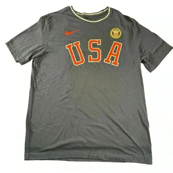 Nike Men's Obsidian Standard Fit Graphic Team USA short Sleeve T-Shirt Size M - Picture 1 of 10